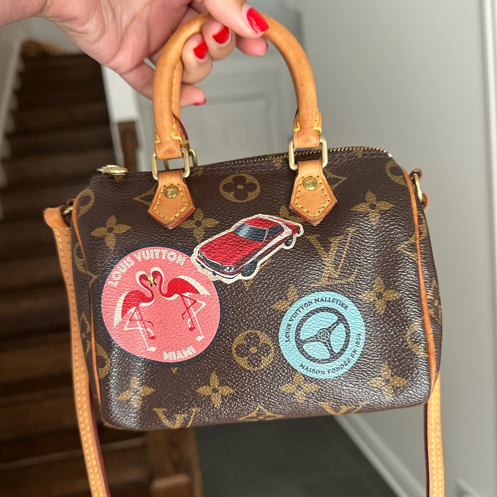 Louis Vuitton Nano Speedy Monogram Crossbody Bag